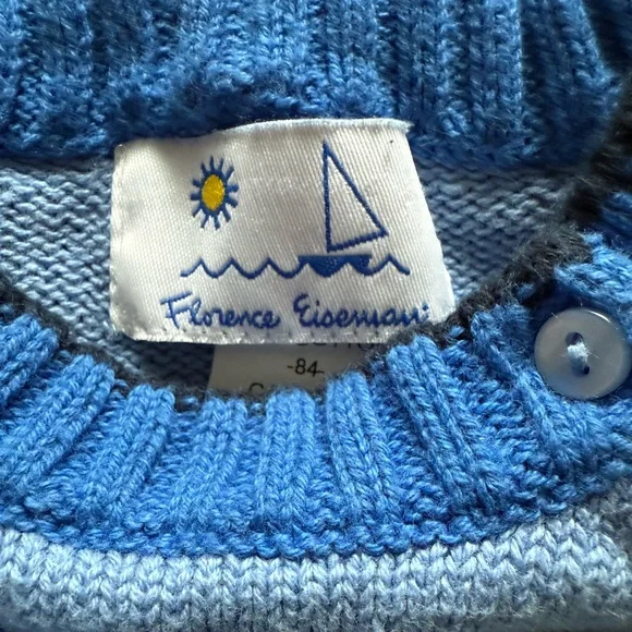 Florence Eiseman Boys’ 2T Tractor Crewneck Cotton Sweater - Picture 2 of 8